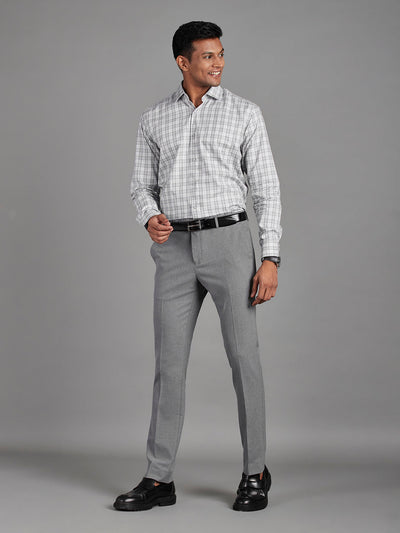 Men's Pure Cotton Checks Regular Fit Full Sleeve Casual Shirt - Black