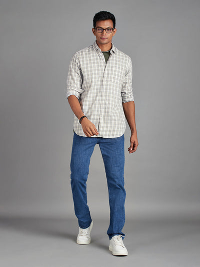 Men's Pure Cotton Checks Regular Fit Full Sleeve Casual Shirt - Red