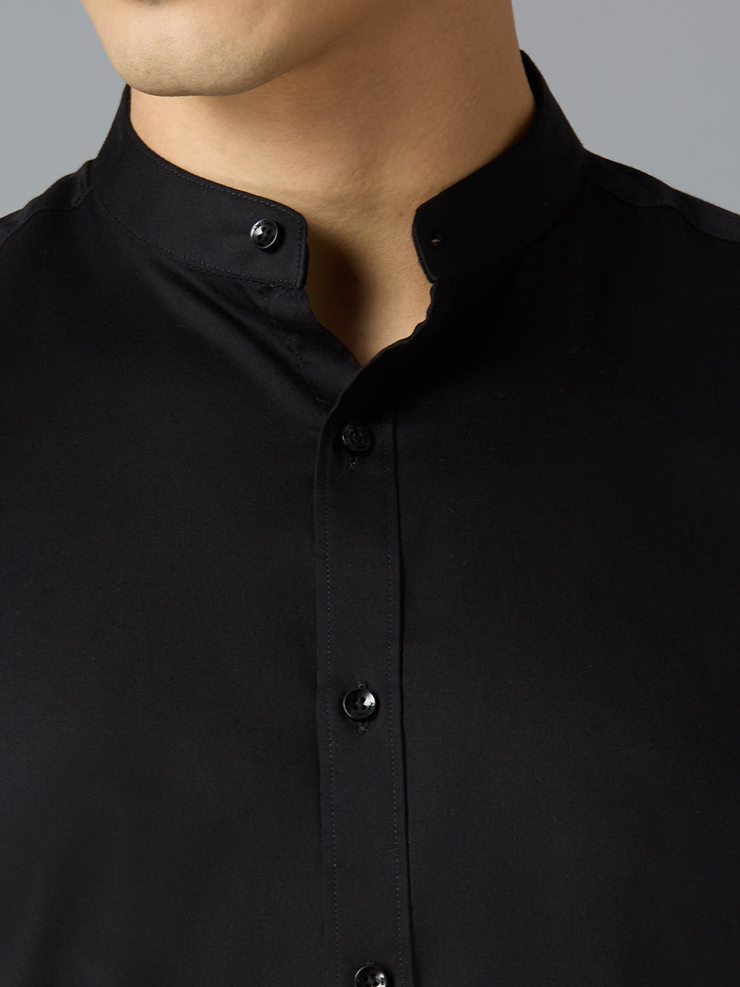 Black 100% Cotton Solid Slim fit Celebrate Full Sleeve Shirts