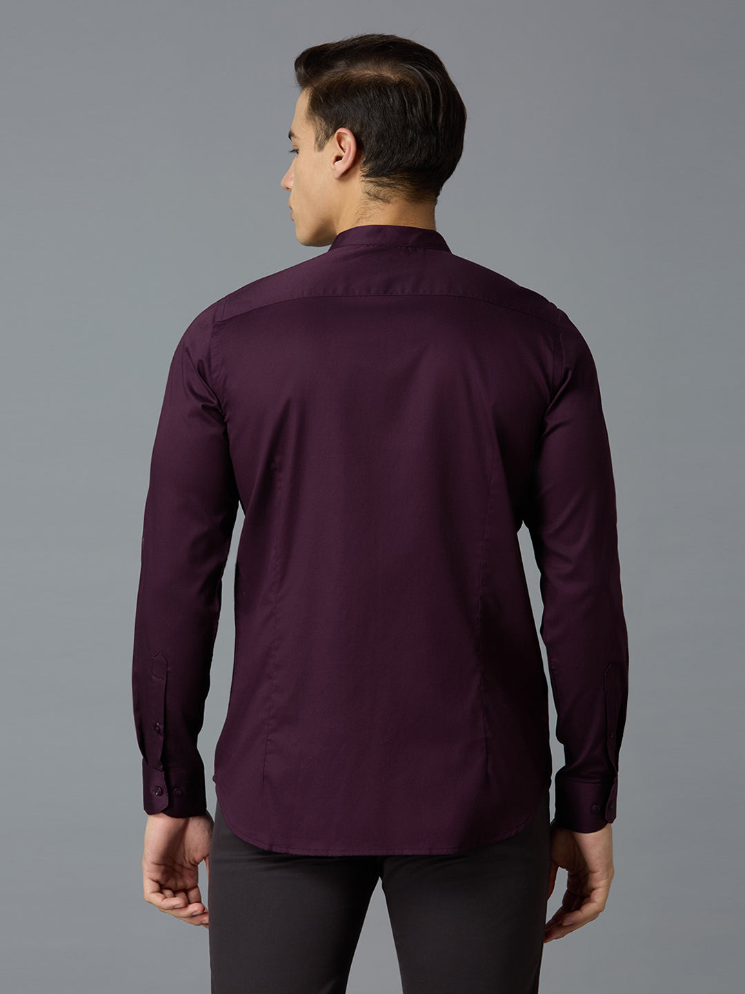 Maroon 100% Cotton Solid Slim fit Celebrate Full Sleeve Shirts