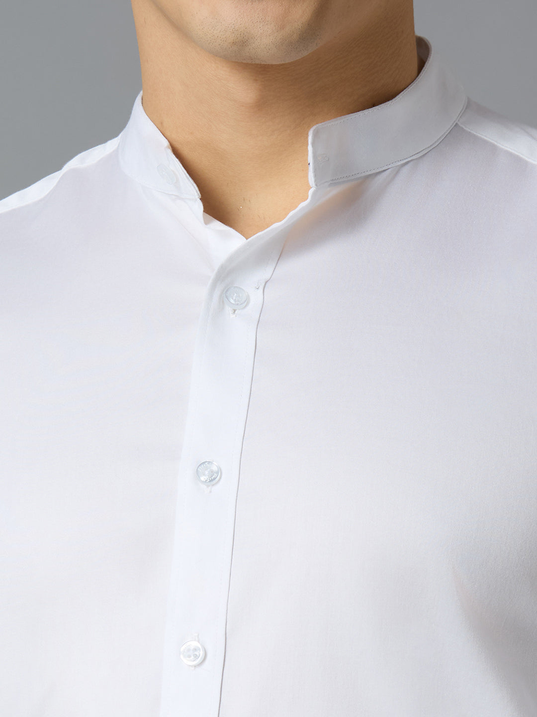 White 100% Cotton Solid Slim fit Celebrate Full Sleeve Shirts