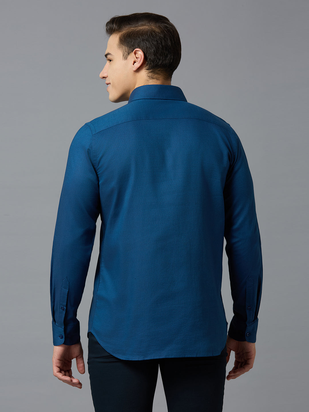 Turq 100% Cotton Solid Slim fit Party Full Sleeve Shirts