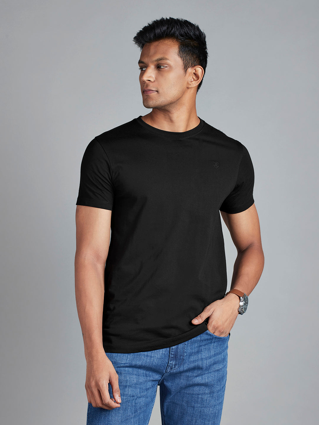 Black Menswear Topwear T Shirts