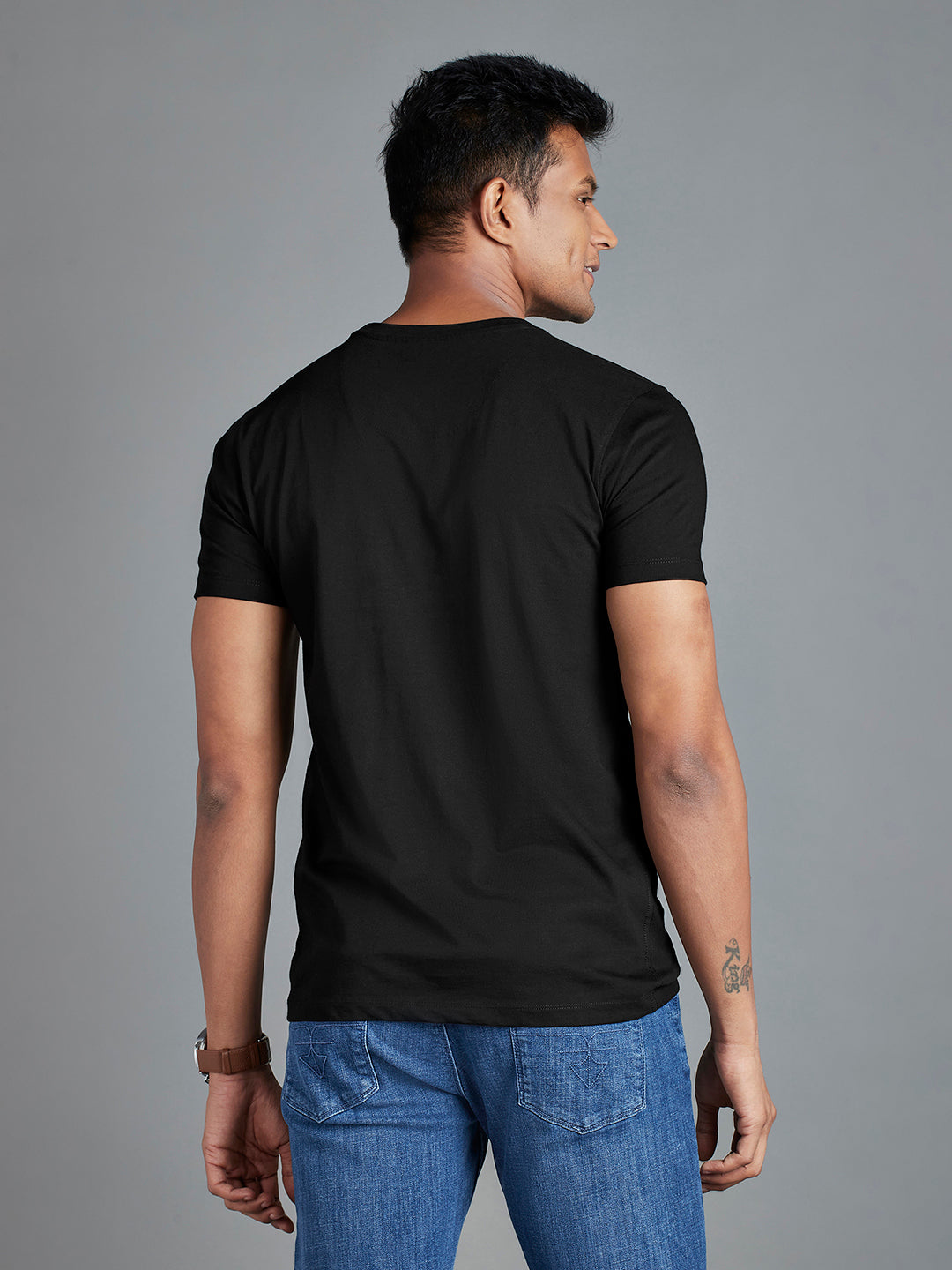 Black Menswear Topwear T Shirts