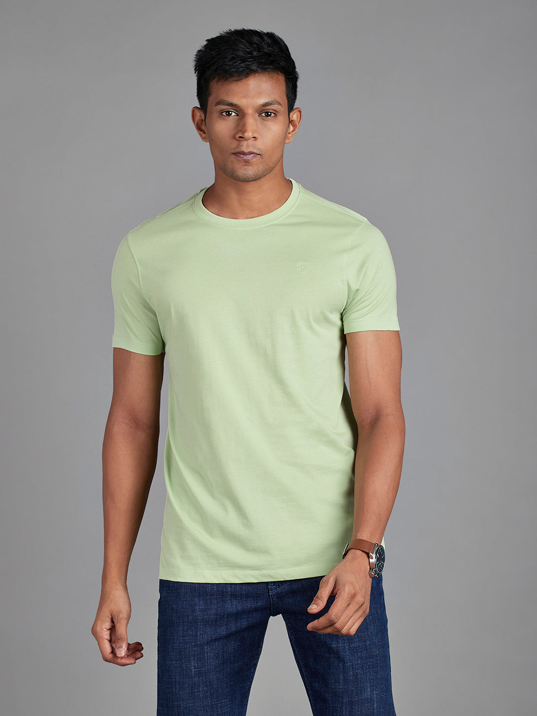 Light Green Menswear Topwear T Shirts