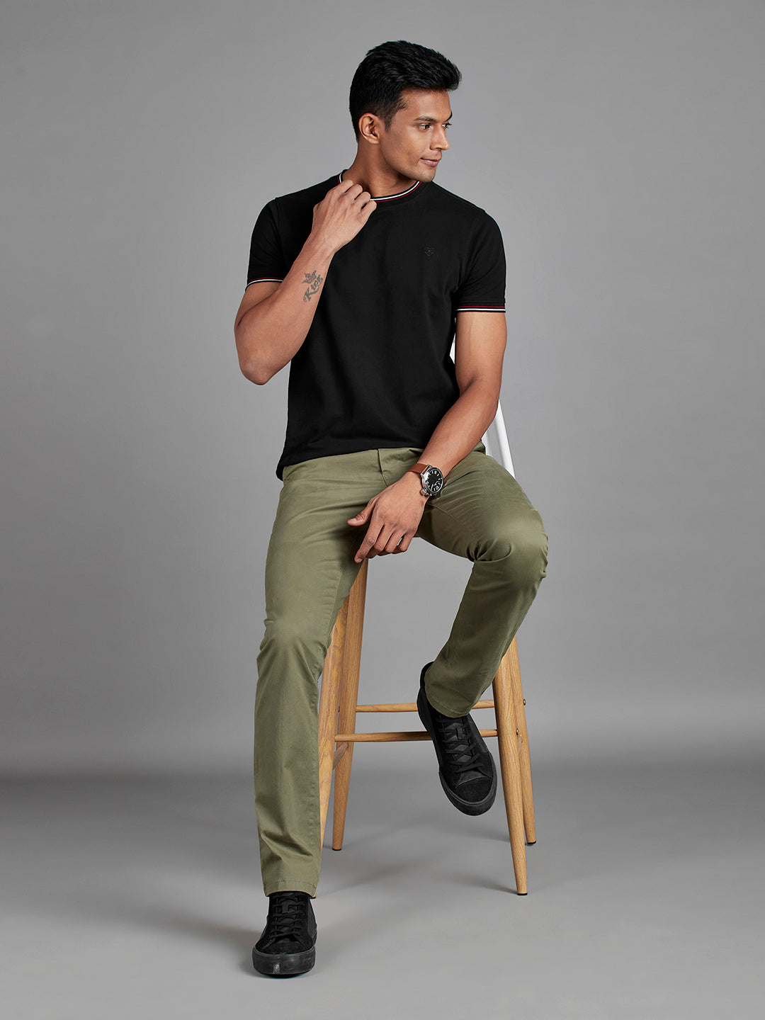 Black Menswear Topwear T Shirts