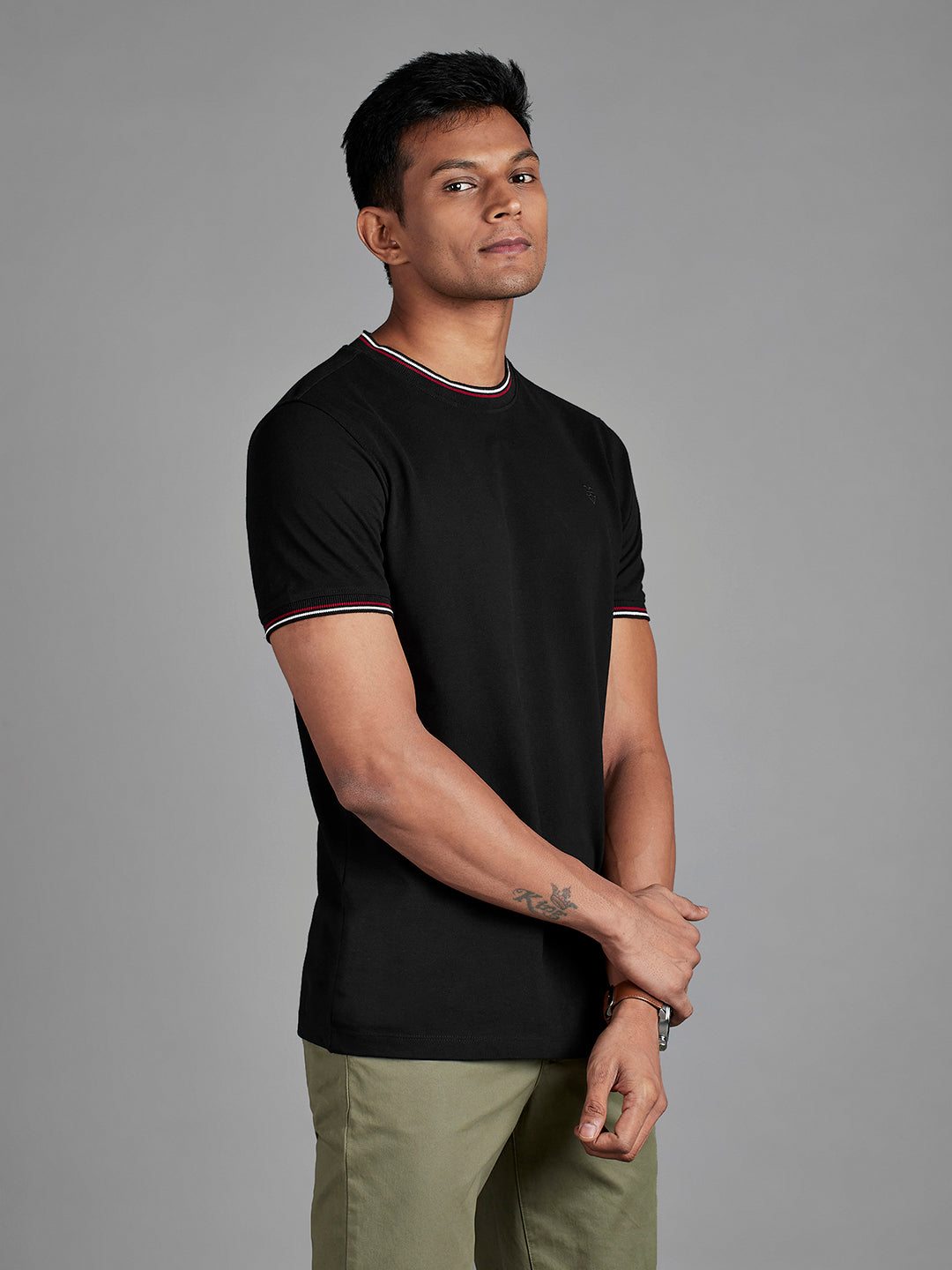 Black Menswear Topwear T Shirts