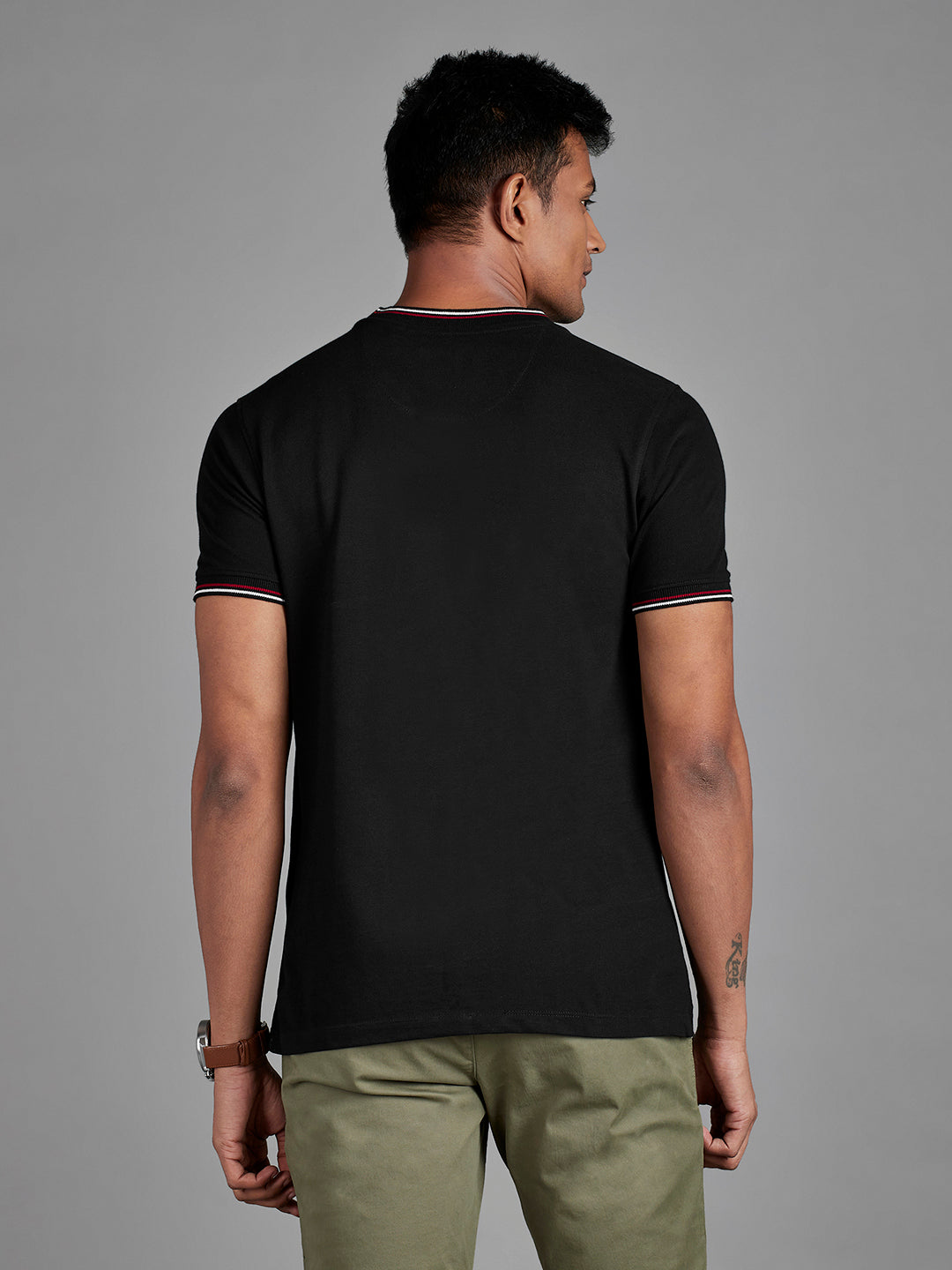 Black Menswear Topwear T Shirts