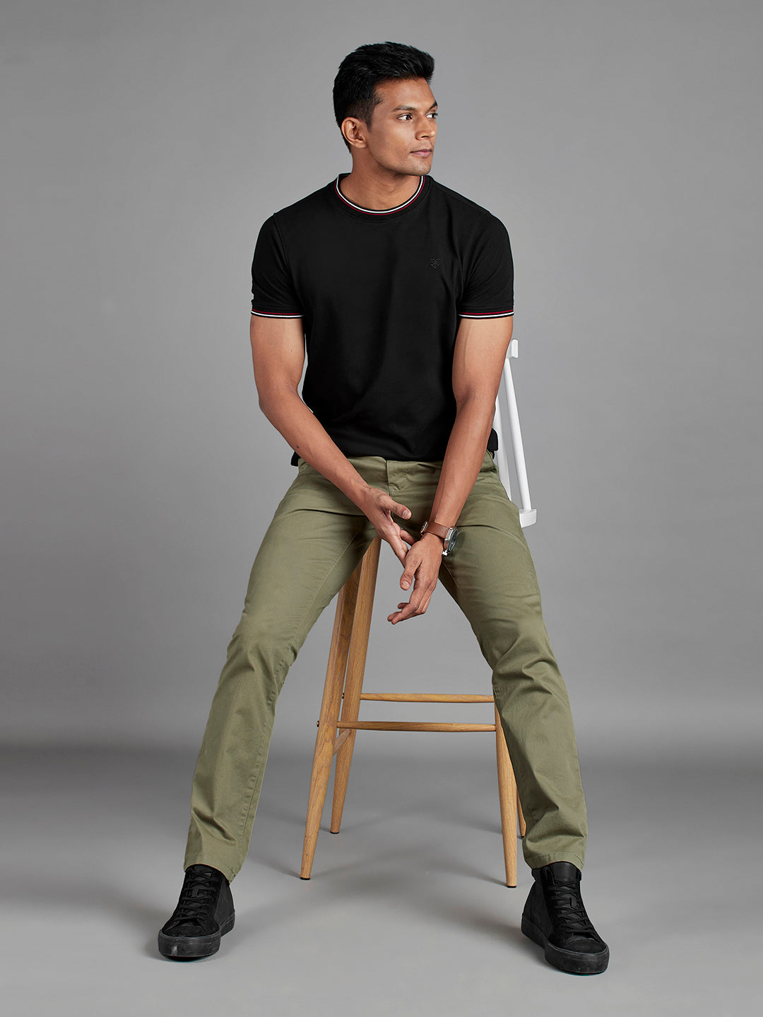 Black Menswear Topwear T Shirts