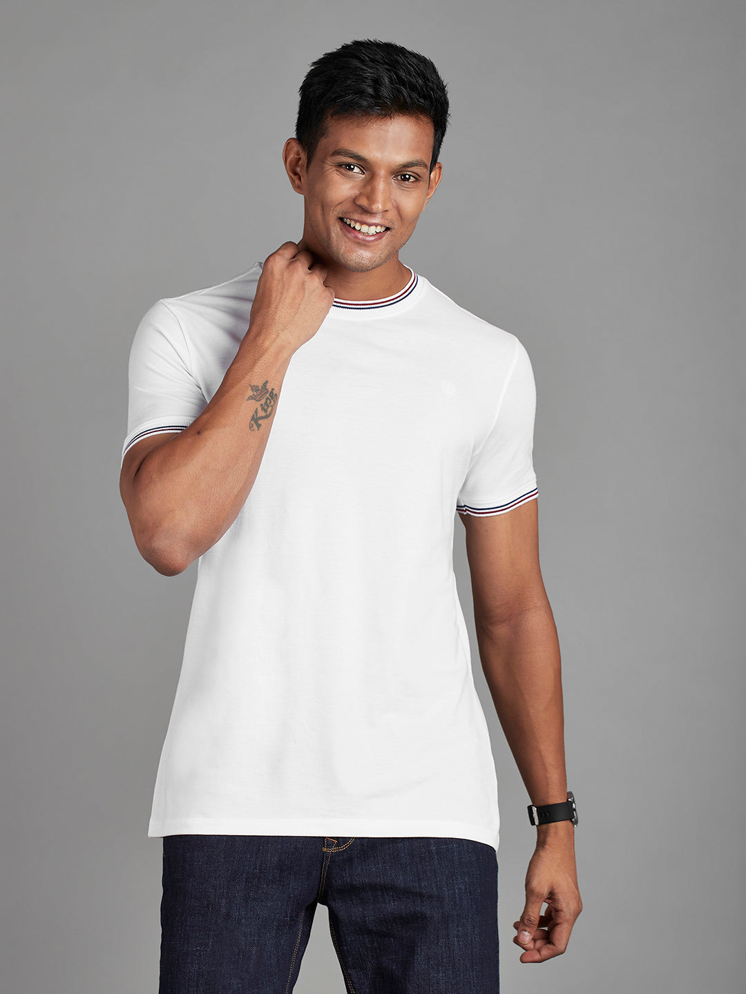White Menswear Topwear T Shirts