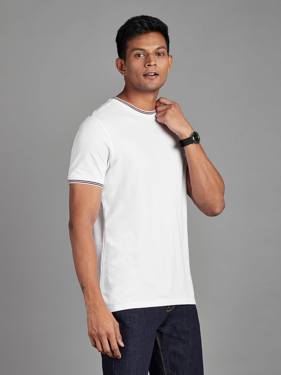White Menswear Topwear T Shirts
