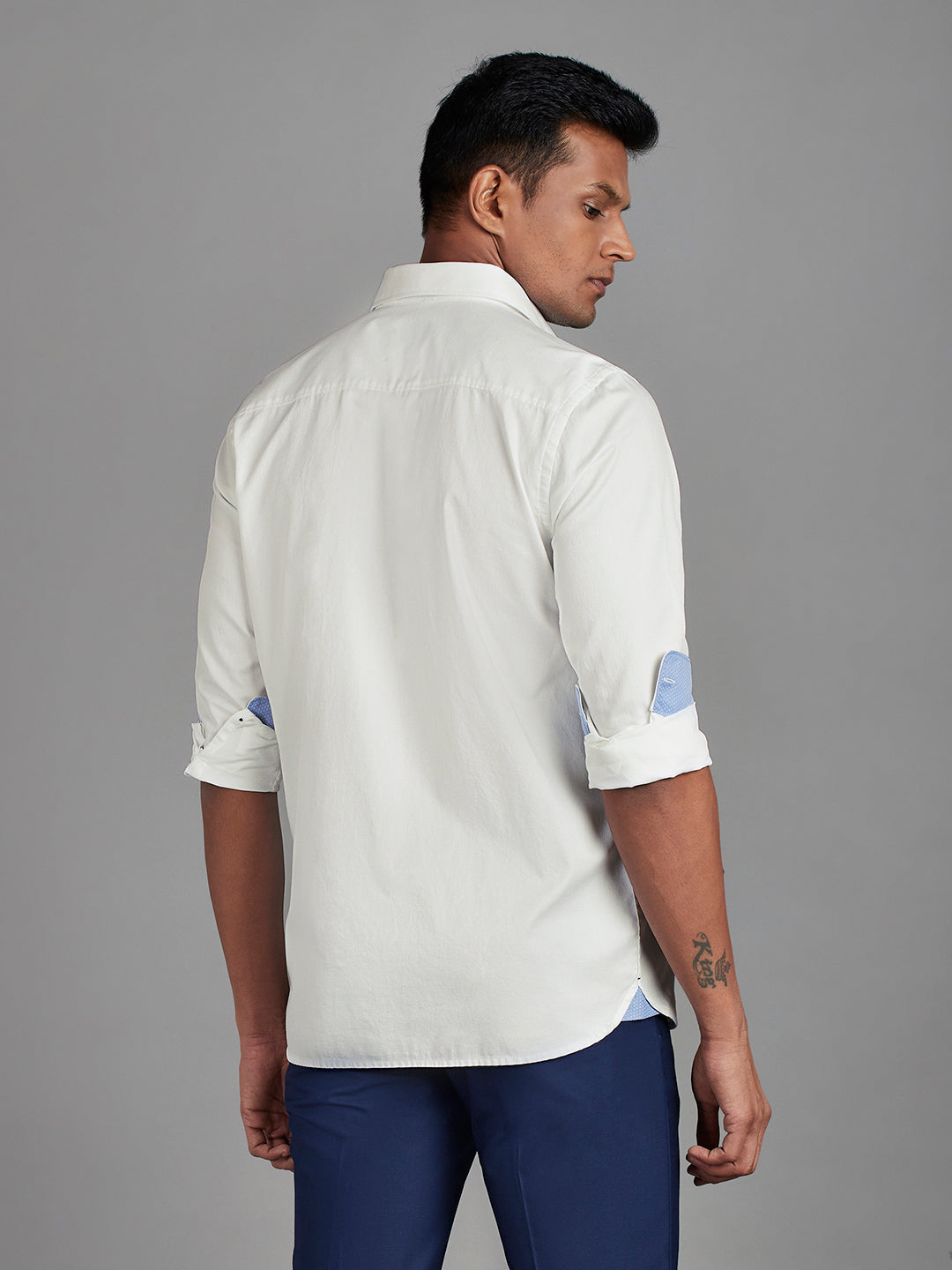 White Menswear Topwear Shirts
