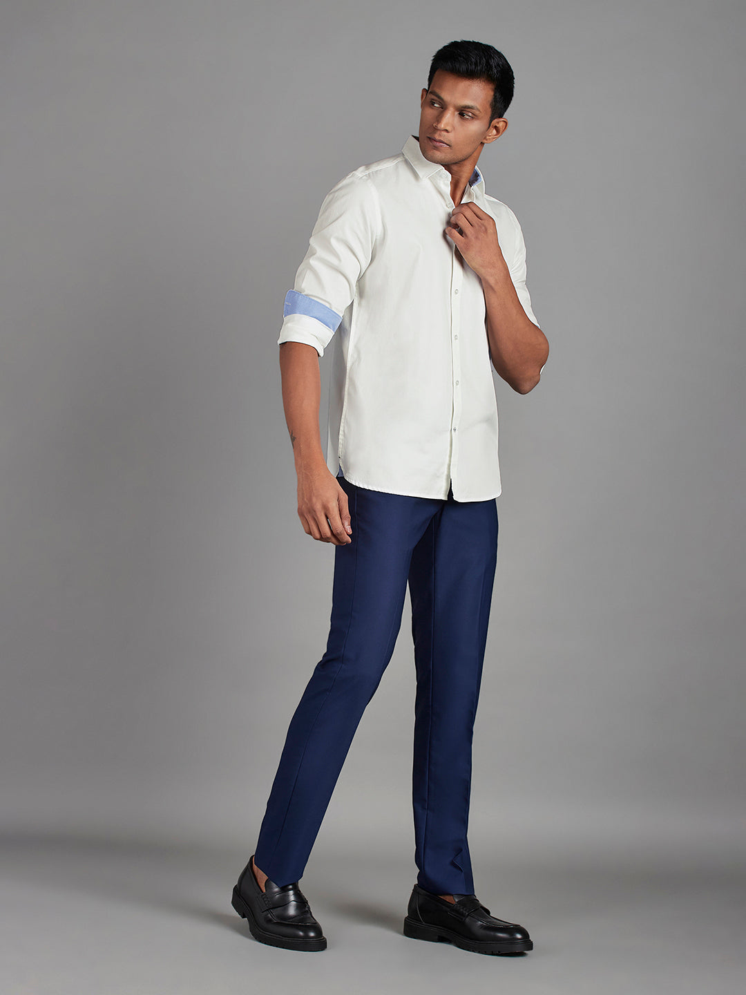 White Menswear Topwear Shirts