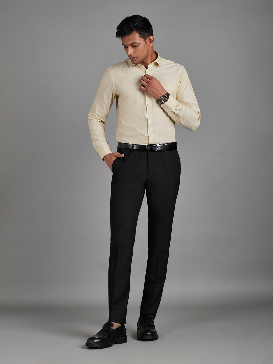 Beige Menswear Topwear Shirts