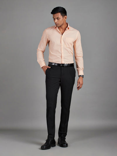 Men's Pure Cotton Fil a Fil Fil a Fil Slim Fit Full Sleeve Formal Shirt - Pink