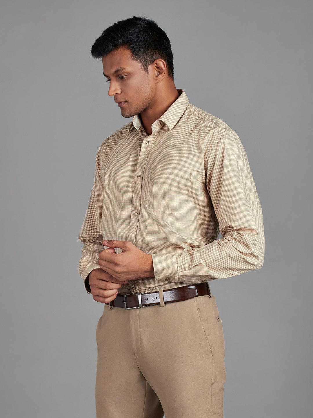 White/Beige Menswear Topwear Shirts