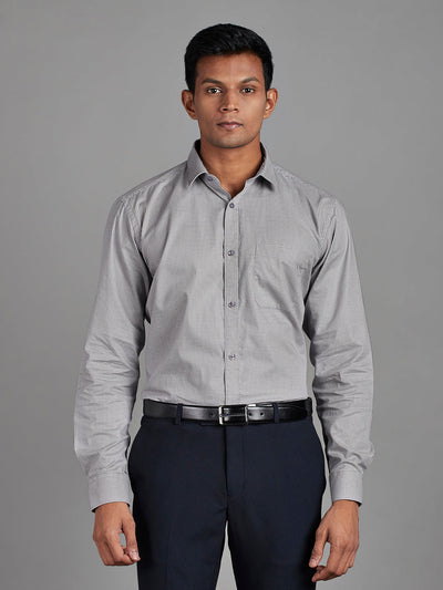 Men's Pure Cotton Checks Regular Fit Full Sleeve Casual Shirt - White & Brown