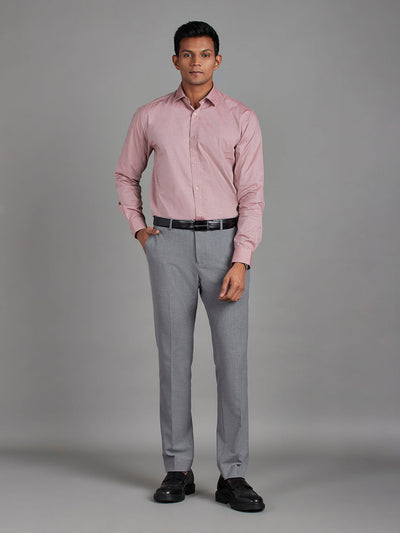 Men's Pure Cotton Oxford Oxford Regular Fit Full Sleeve Casual Shirt - Red