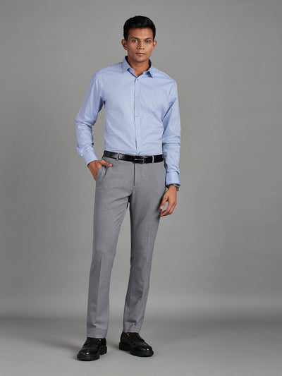 Men's Pure Cotton Oxford Oxford Regular Fit Full Sleeve Casual Shirt - Blue
