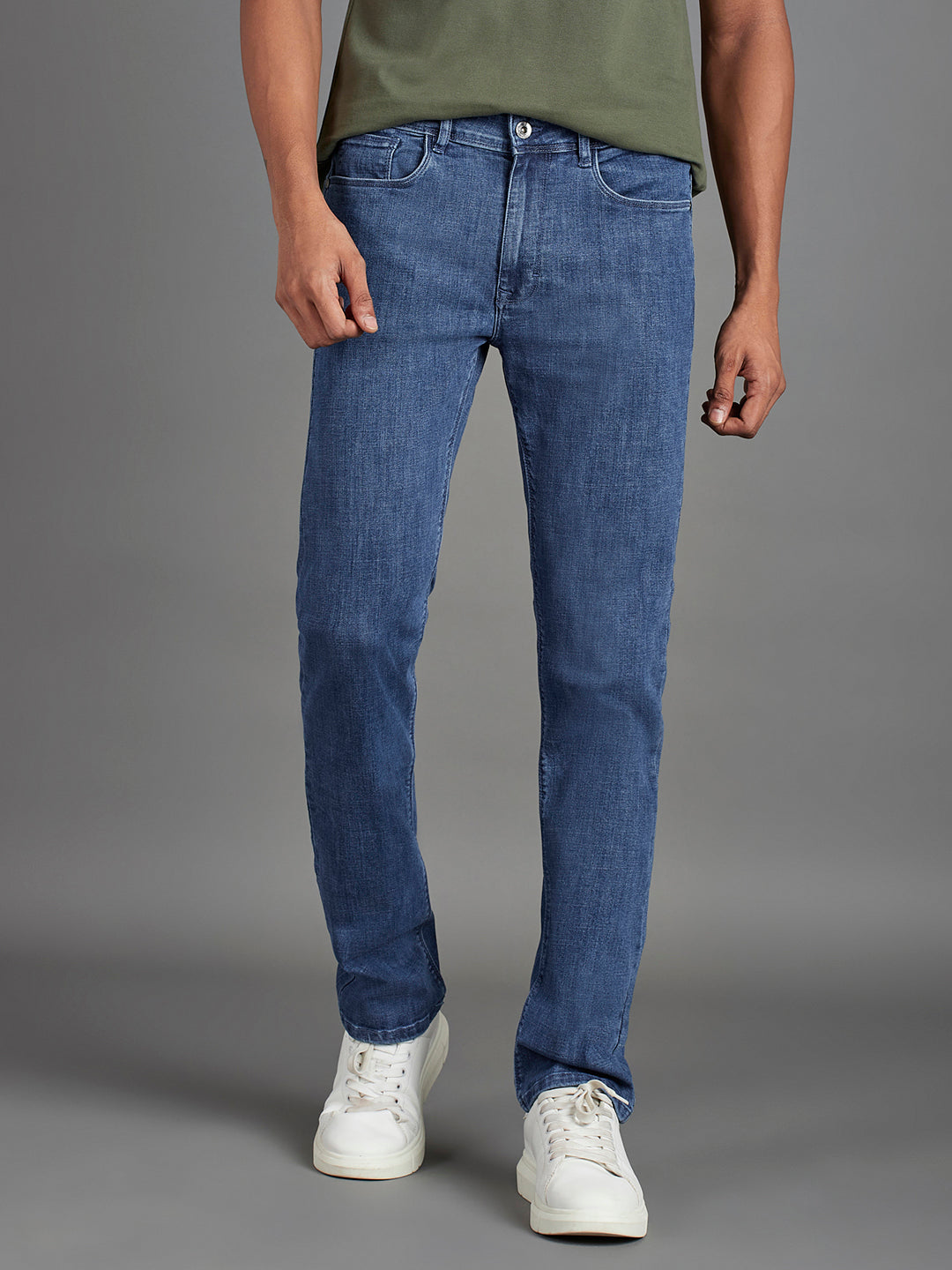 Mid Blue Indigo Menswear Jeans