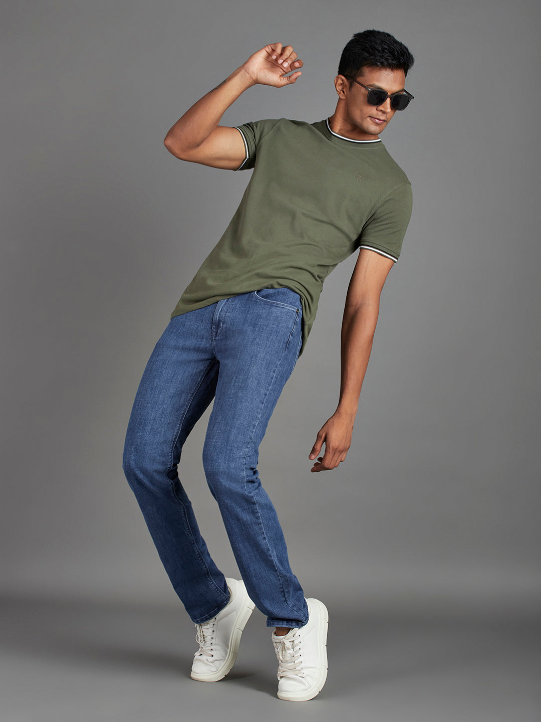 Mid Blue Indigo Menswear Jeans