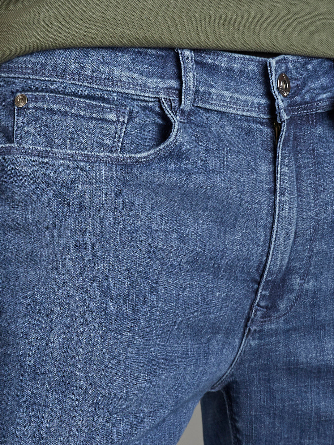 Mid Blue Indigo Menswear Jeans