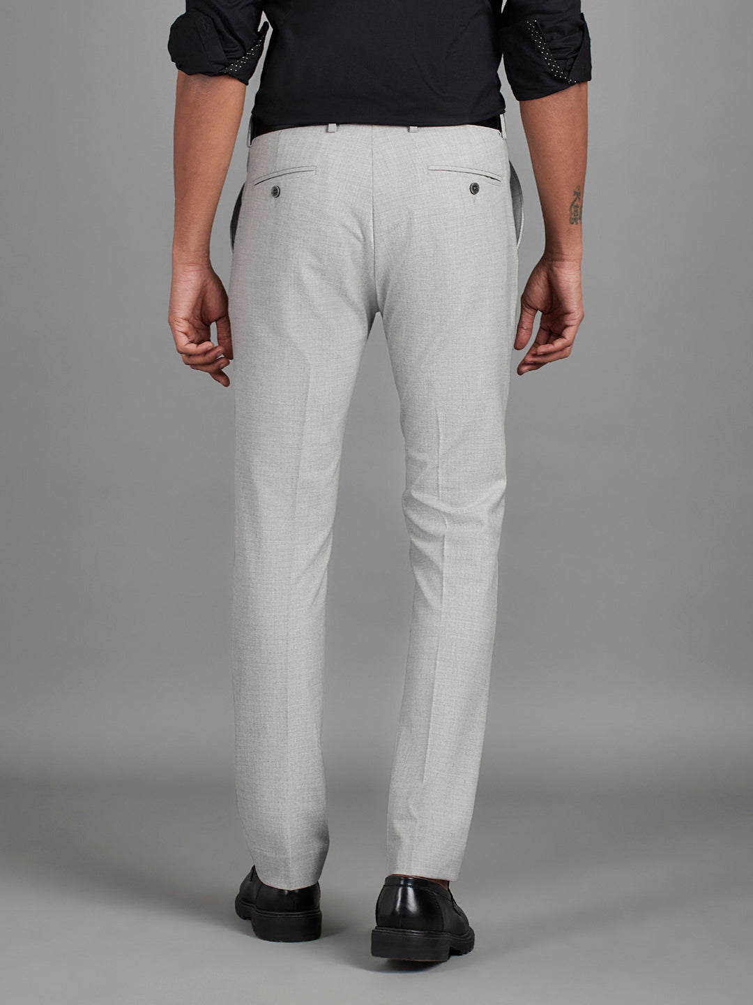 Light Grey Menswear Bottomwear Trousers