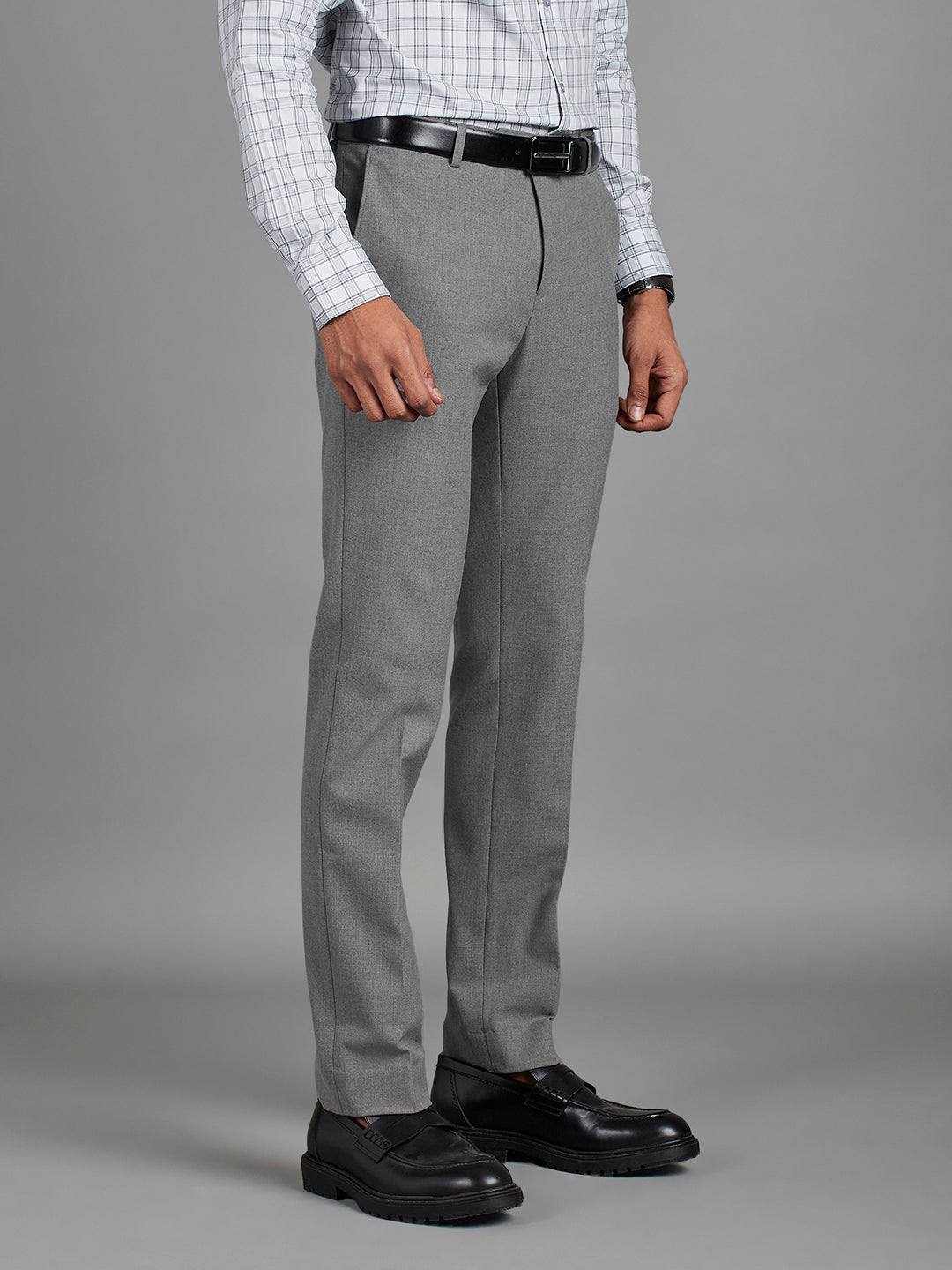 Mid Grey Menswear Bottomwear Trousers