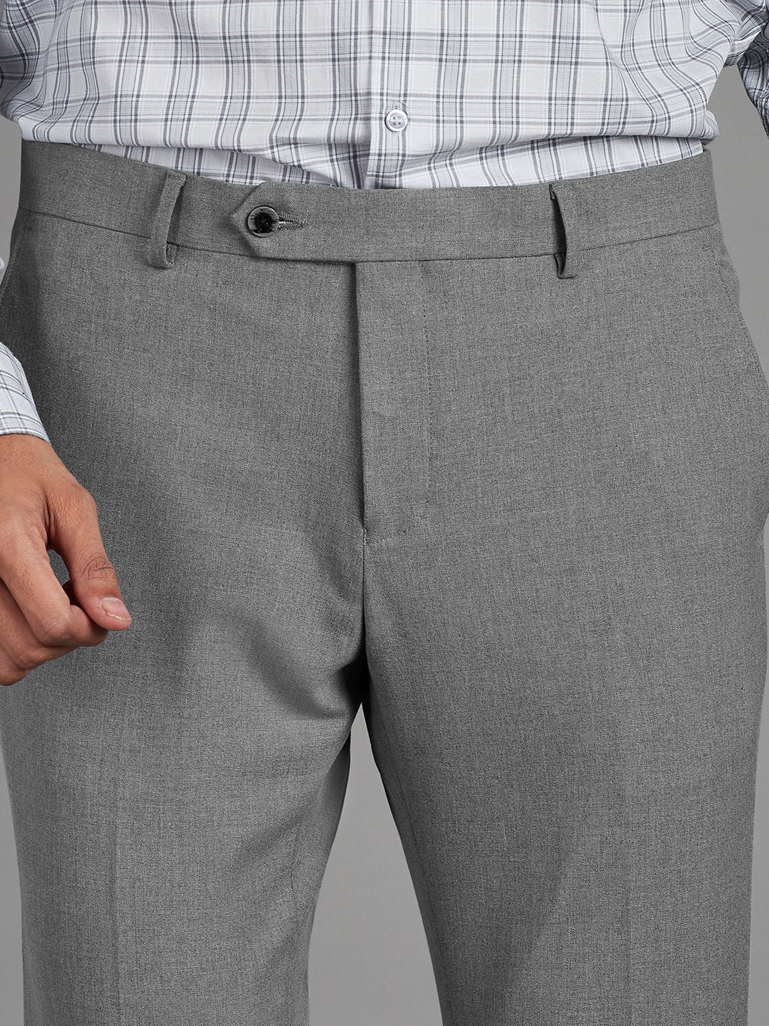 Mid Grey Menswear Bottomwear Trousers