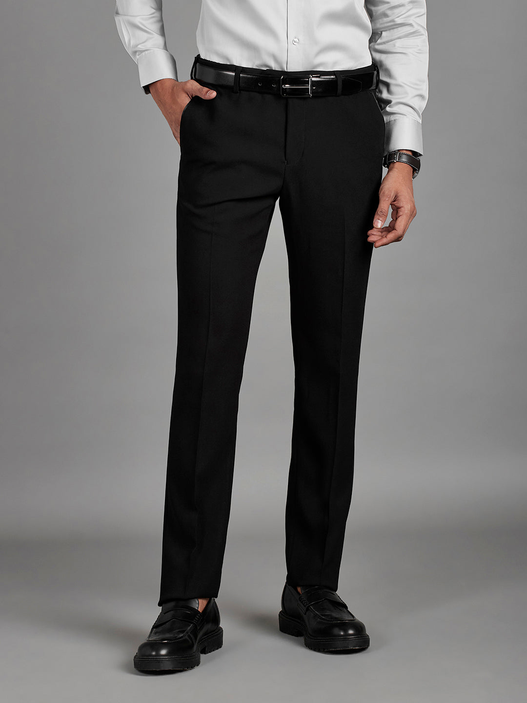 Grey Menswear Bottomwear Trousers