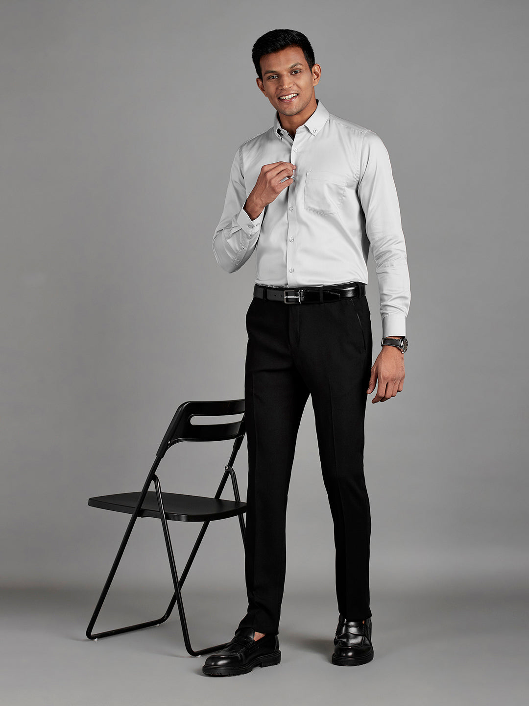 Grey Menswear Bottomwear Trousers