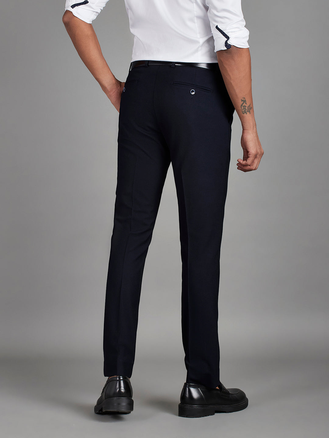 Navy Menswear Bottomwear Trousers