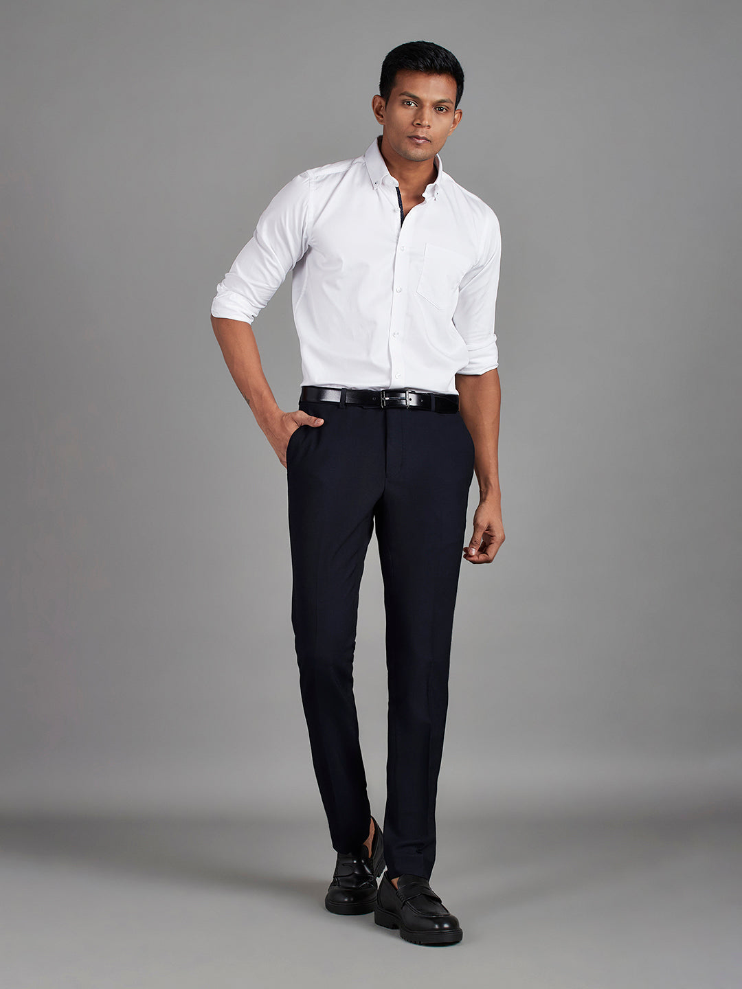 Navy Menswear Bottomwear Trousers