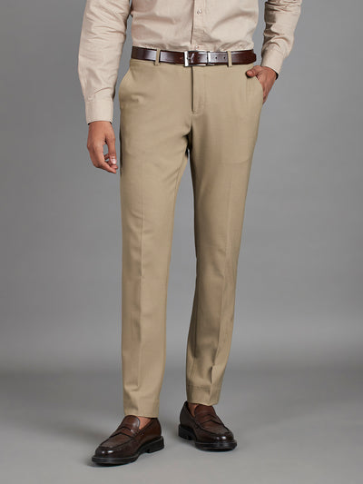 Beige Menswear Bottomwear Trousers