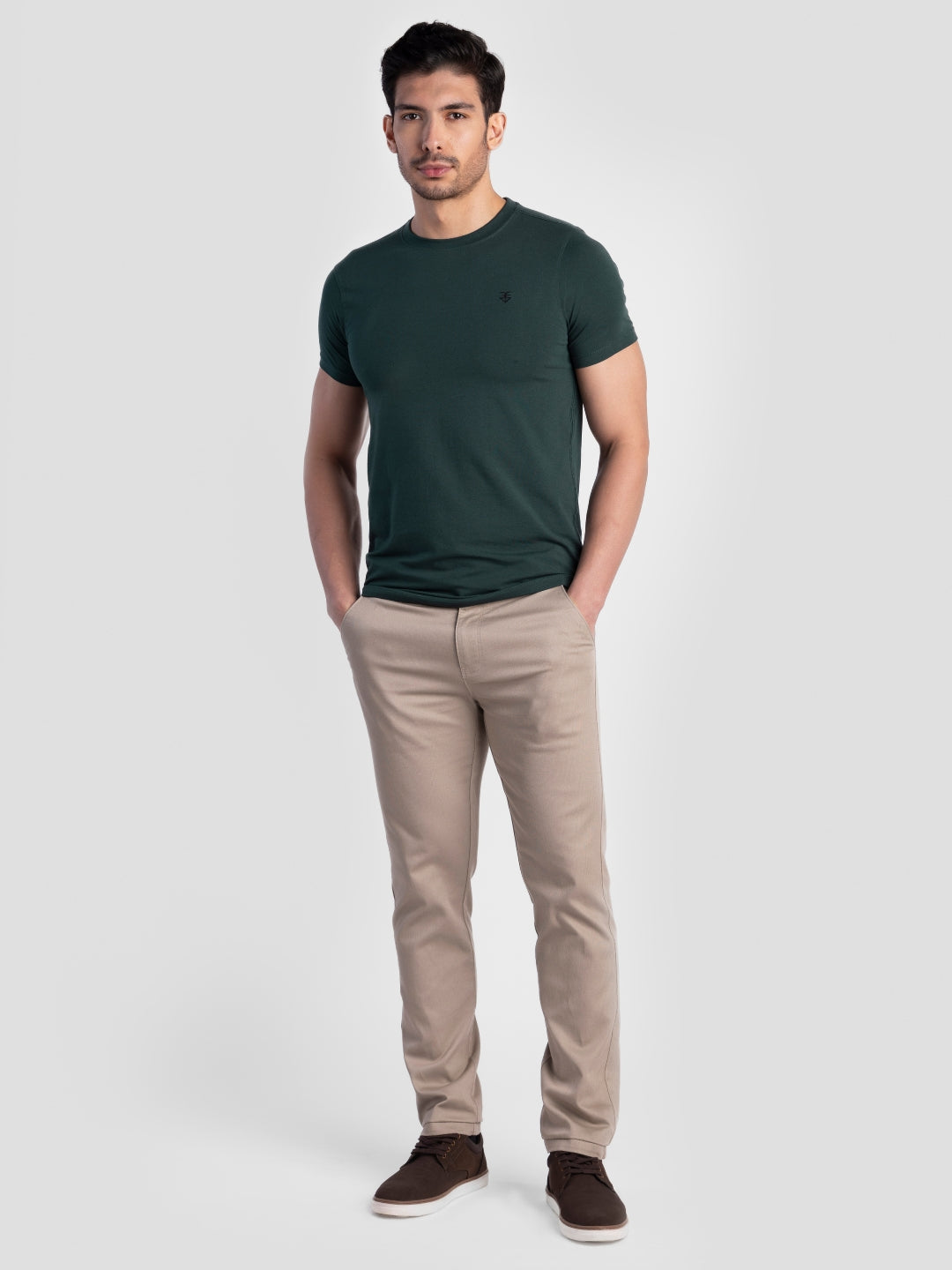 Bottle Green Pure Cotton T-Shirts for Men | Regular Fit Luxury Wear