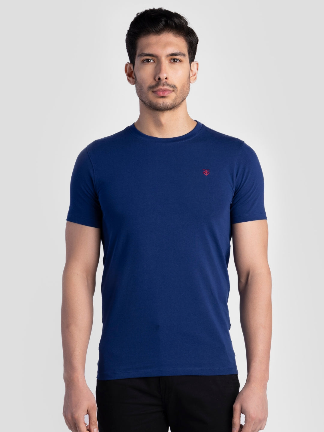 Navy Pure Cotton T-Shirts for Men | Regular Fit Luxury Wear