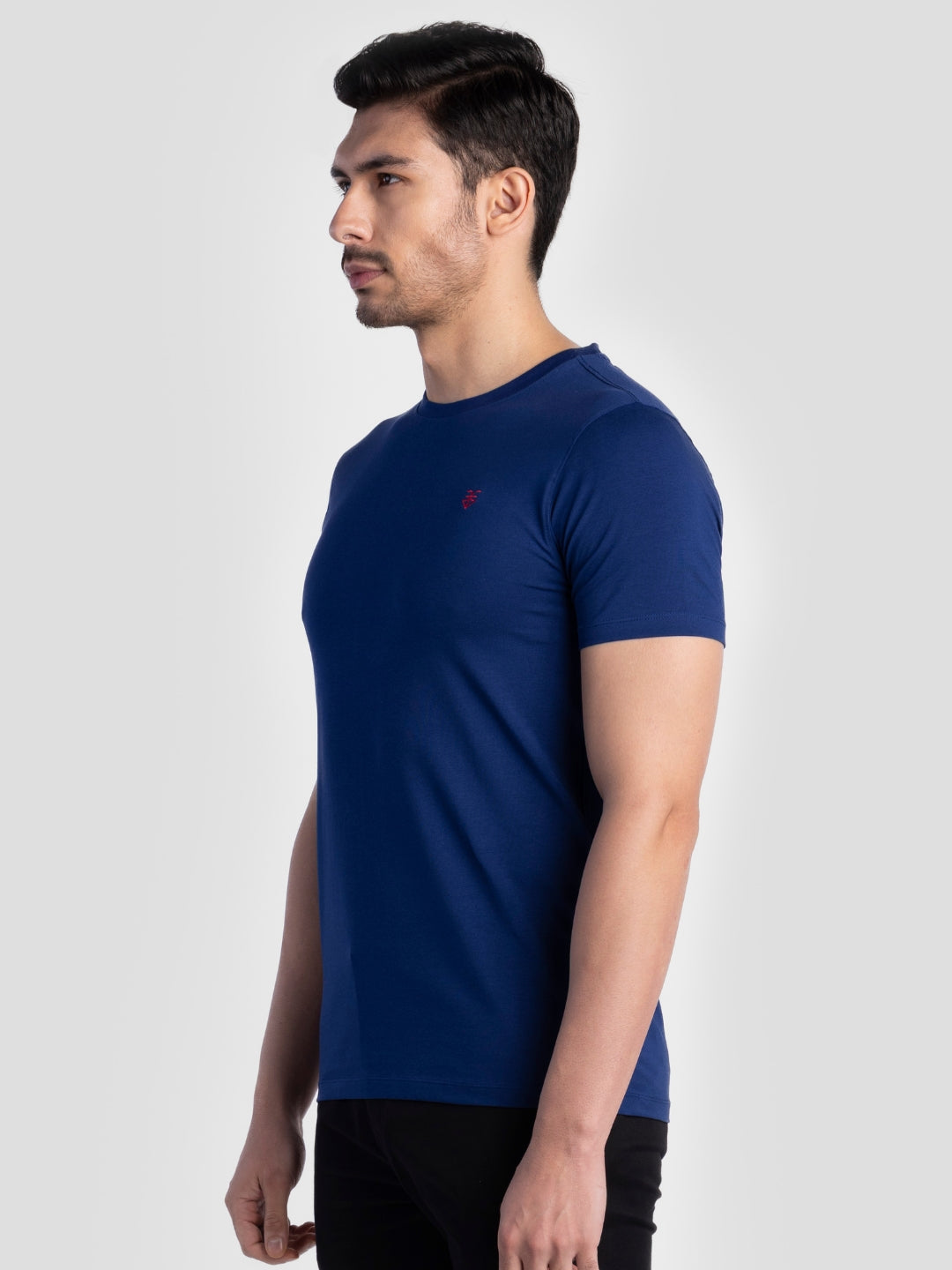 Navy Pure Cotton T-Shirts for Men | Regular Fit Luxury Wear