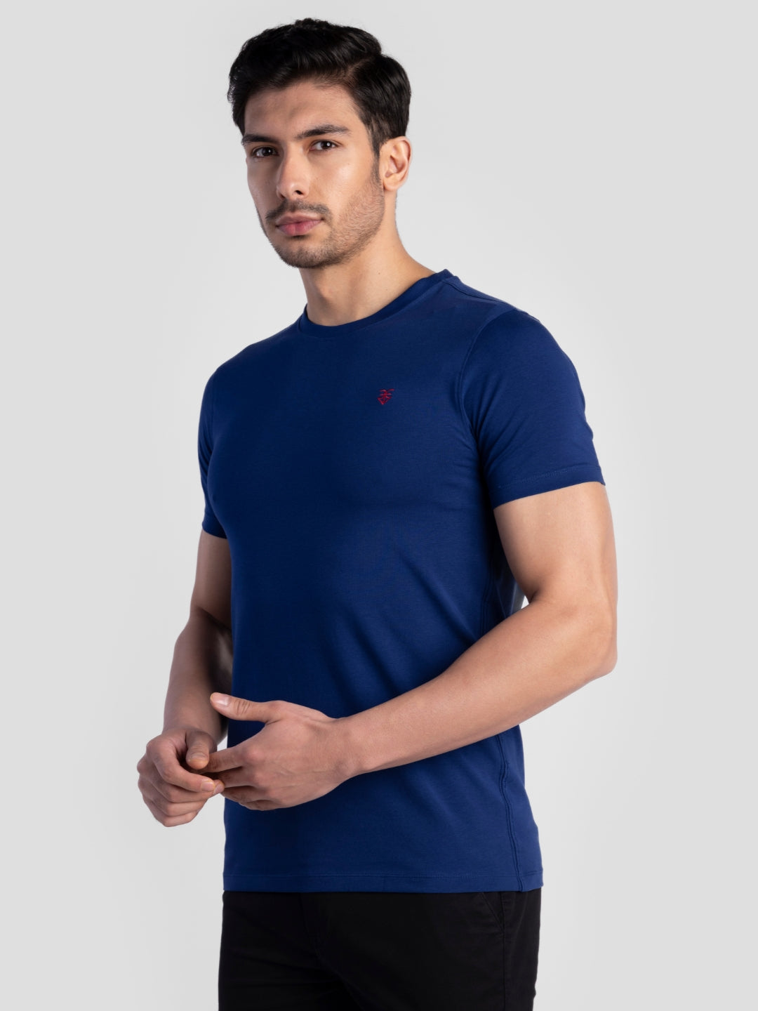 Navy Pure Cotton T-Shirts for Men | Regular Fit Luxury Wear