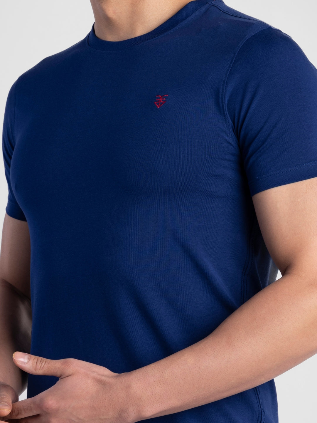 Navy Pure Cotton T-Shirts for Men | Regular Fit Luxury Wear