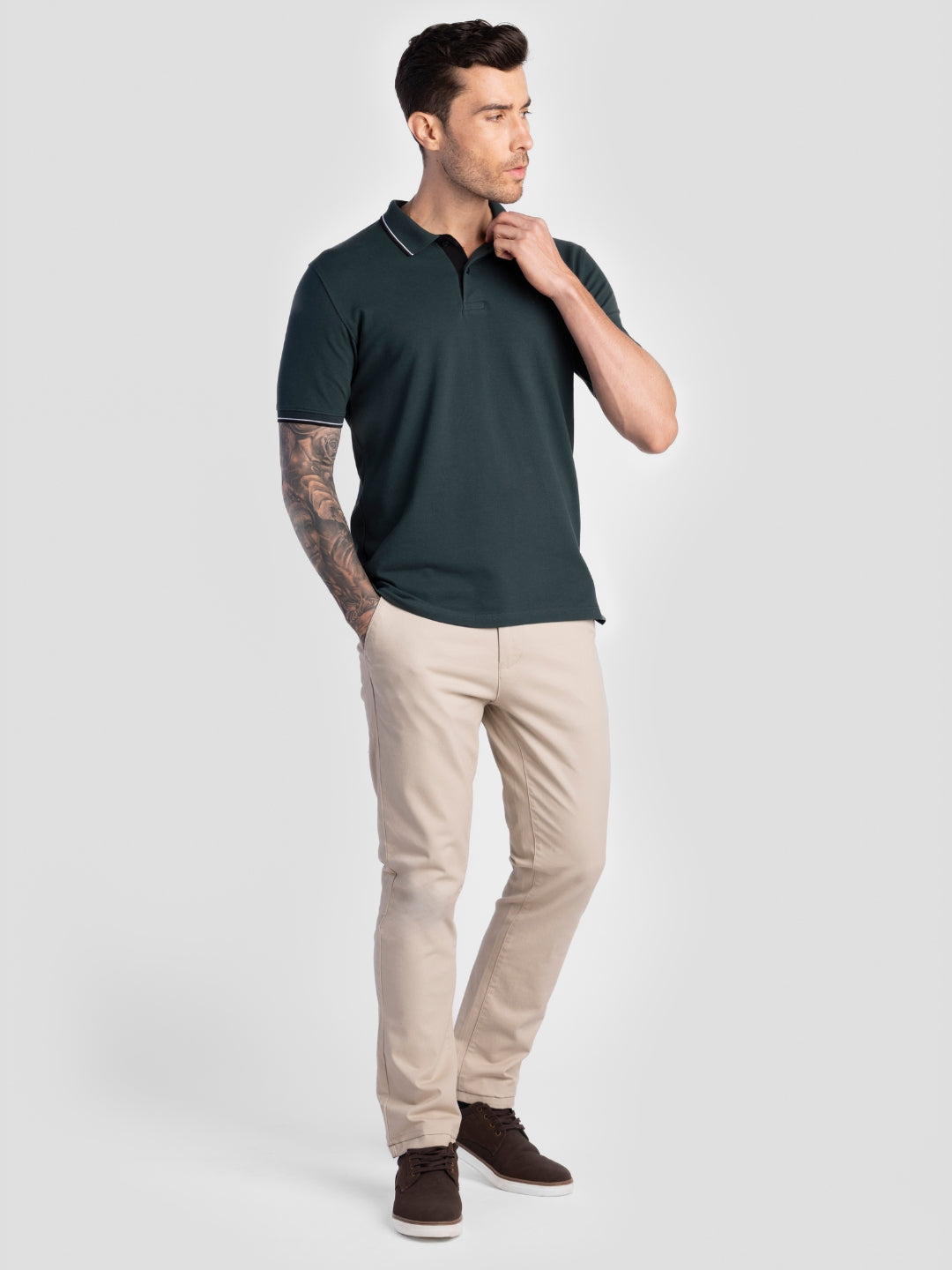 Bottle Green Pure Cotton T-Shirts for Men | Regular Fit Luxury Wear