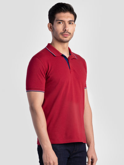 Maroon Pure Cotton T-Shirts for Men | Regular Fit Luxury Wear