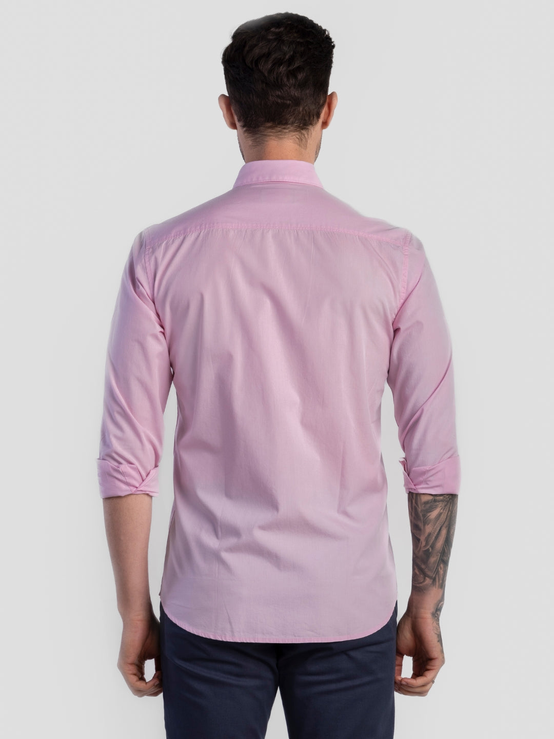 Pink Pure Cotton Shirts for Men | Slim Fit Luxury Wear