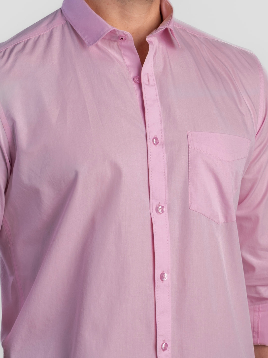 Pink Pure Cotton Shirts for Men | Slim Fit Luxury Wear