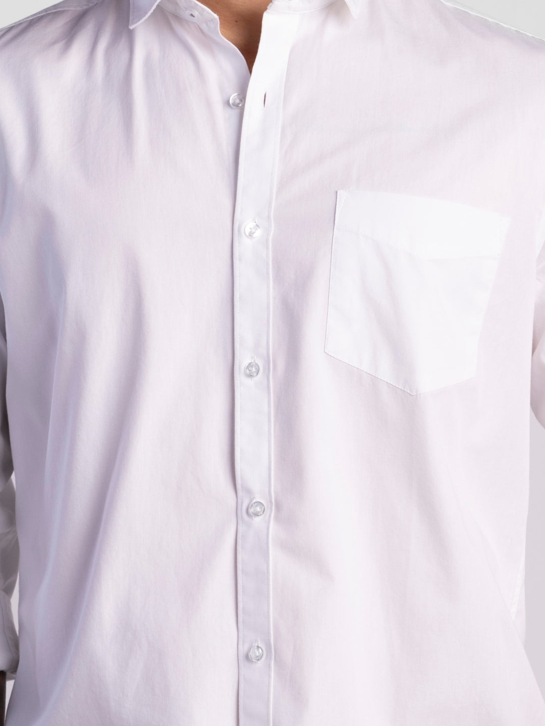 White Pure Cotton Shirts for Men | Slim Fit Luxury Wear