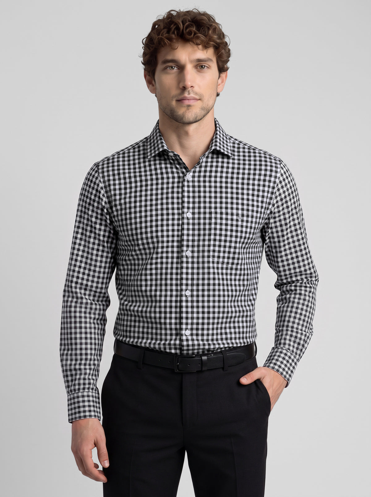 Slim Fit Shirt Black/White
