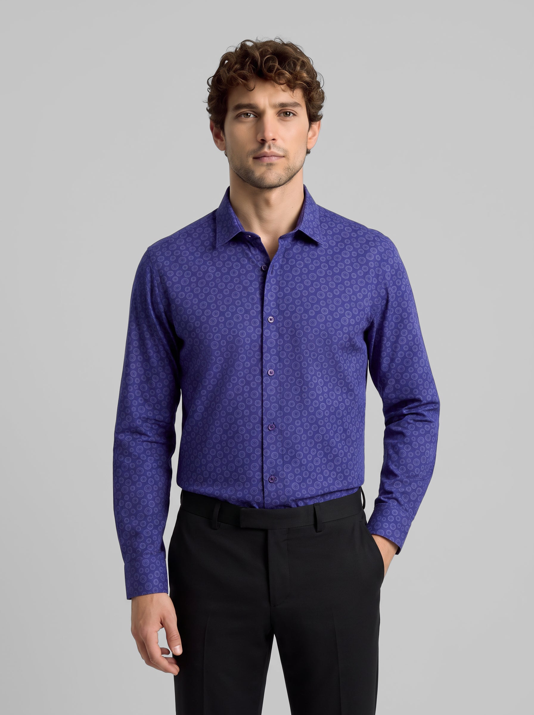 Slim Fit Shirt Air Force Blue