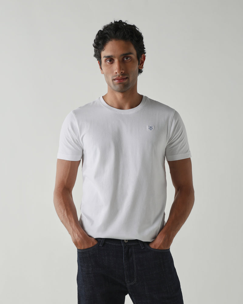 Topwear Single Jersey T-Shirts – White