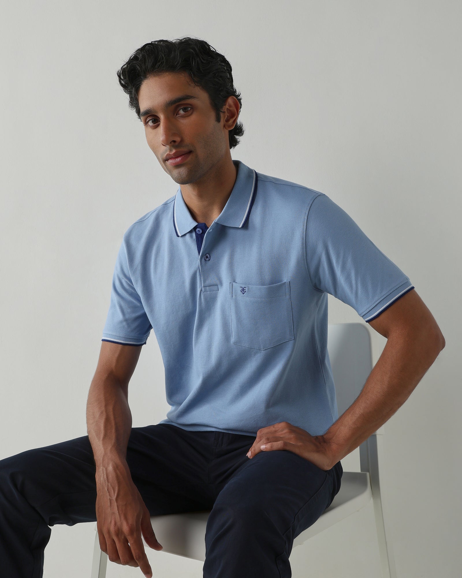 Topwear Premium Pique Knit Fabric T-Shirts – Airforce