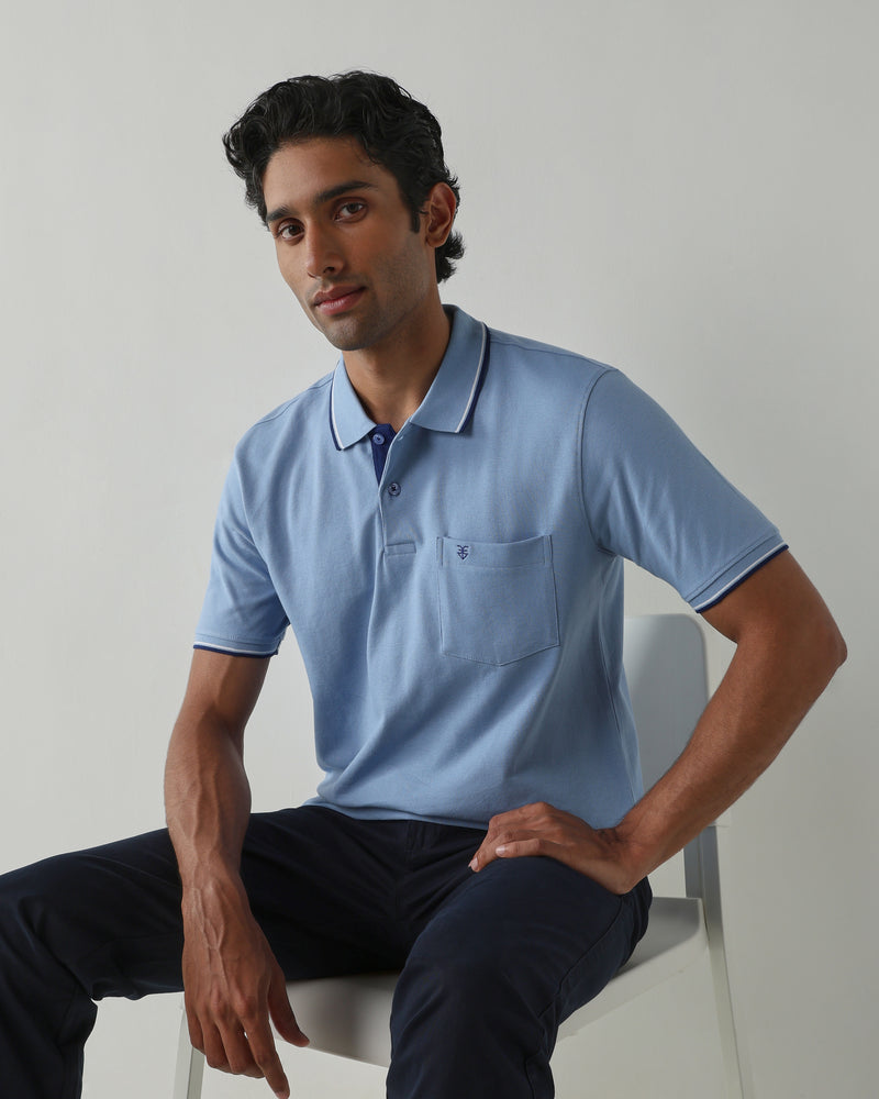 Topwear Premium Pique Knit Fabric T-Shirts – Airforce