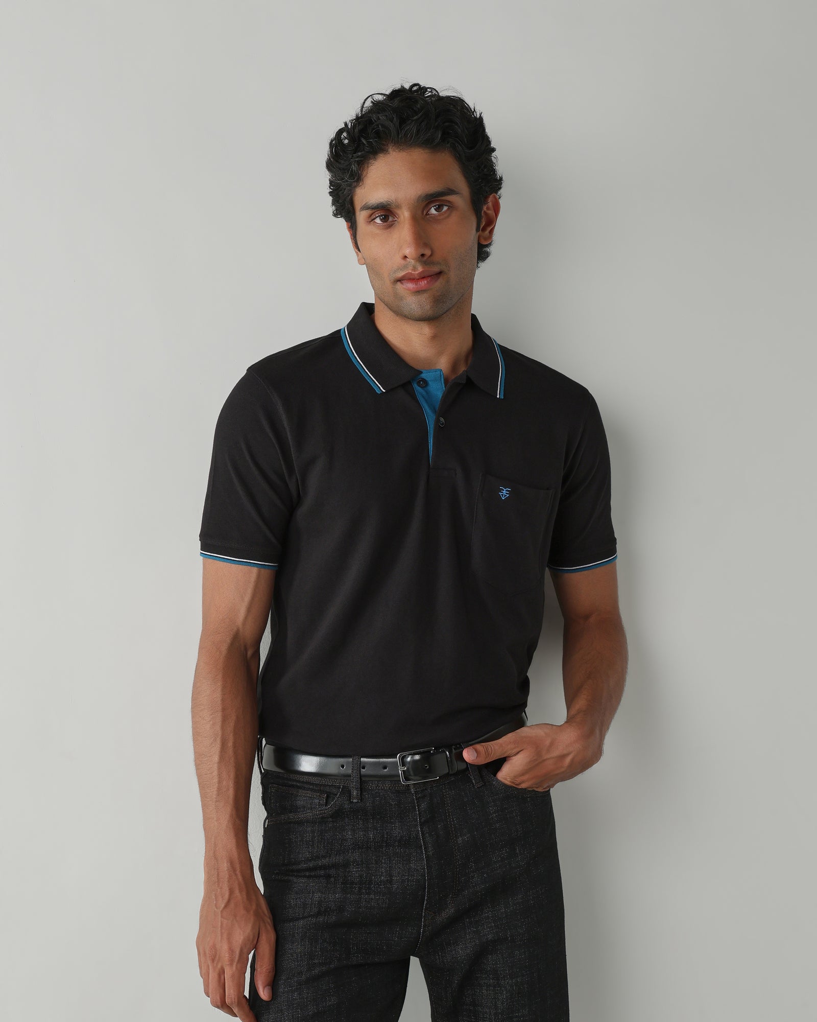 Topwear Premium Pique Knit Fabric T-Shirts – Black